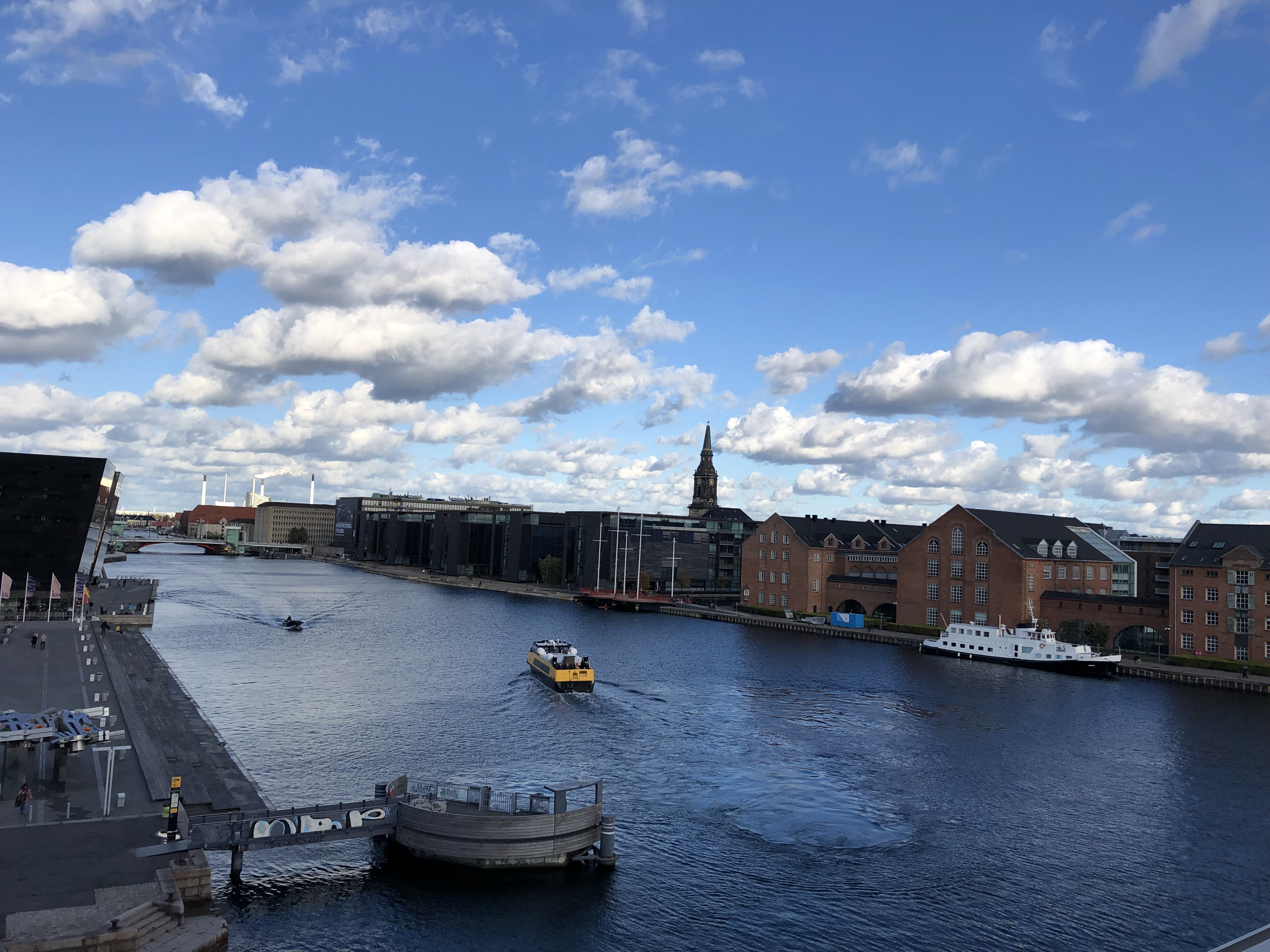 Drinks on roof-top terrace of Danish Architecture Centre